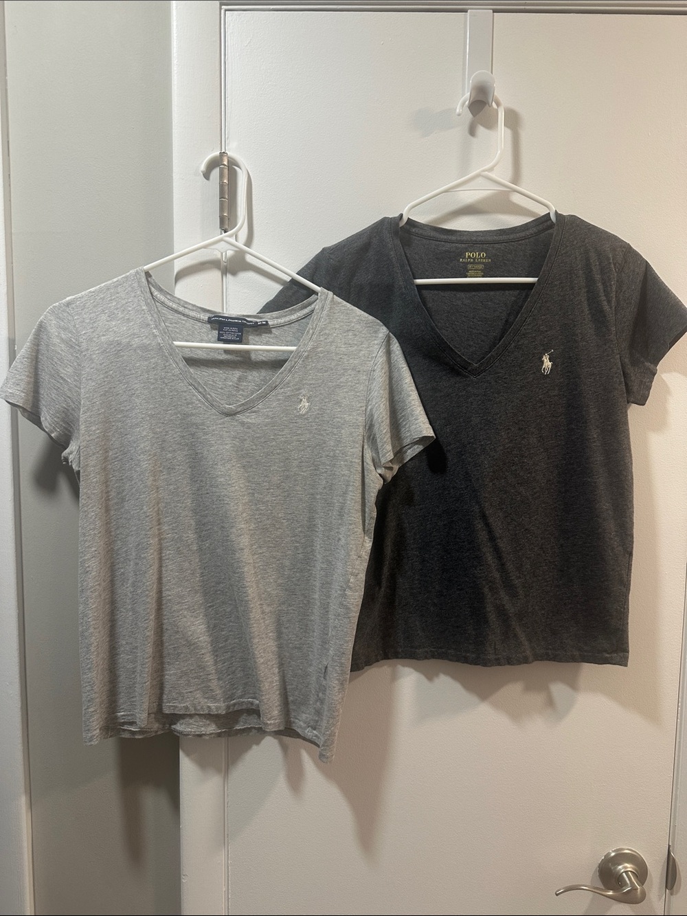 Ralph Lauren Light and Dark Gray V-Neck Tees